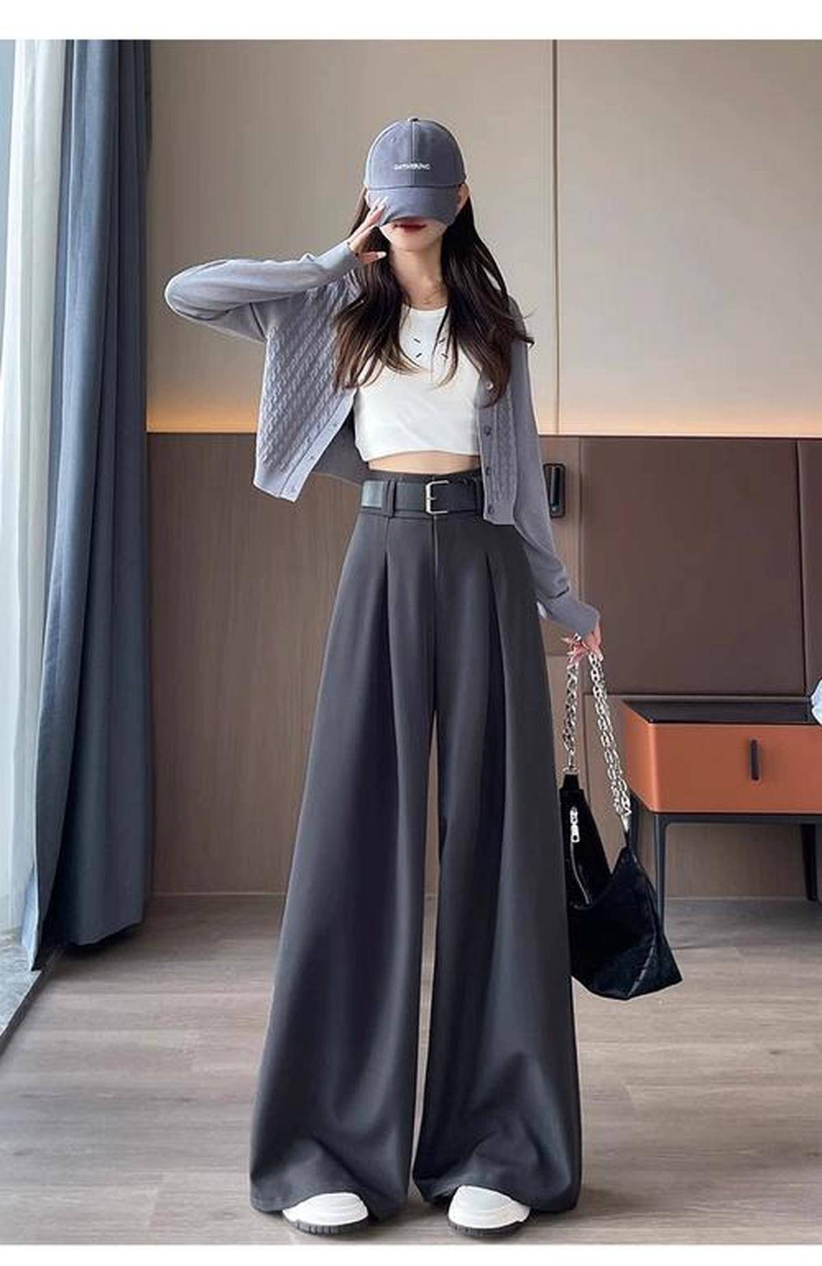 高个子穿拖地阔腿裤放大优势气场更飒(图1)